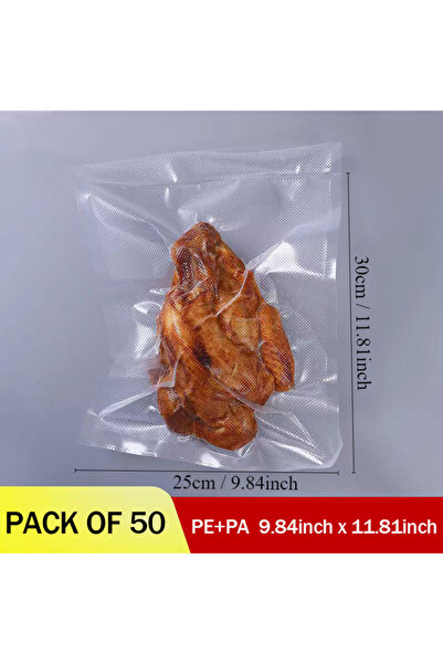 Choice6 25x30cm 50PCS 50 Premium Vacuum Sealer Bags, Food Freshness and Stora...