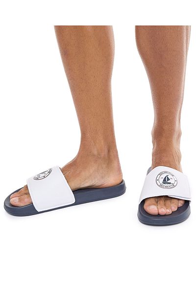 R&B White MENS SLIDERS 40-45