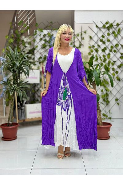 Punta Otantik Vl2000 Double Suit Voile Dress Purple