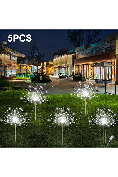 Choice 400 مصباح LED أبيض 5 قطع 400 مصباح LED يعمل بالطاقة الشمسية للألعاب ال...