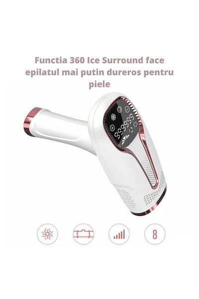WowStep IPL epilator, permanent hair removal, 999,999 pulses, IPL, 5 levels, face, body and groin