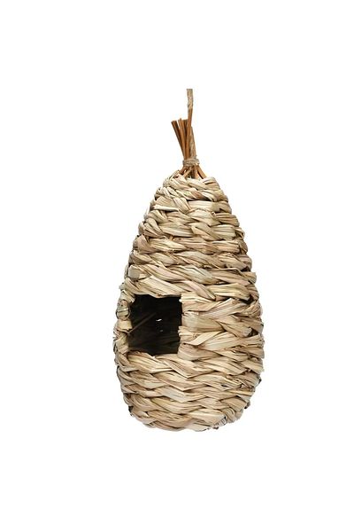 Choice 1pc 1PC Hand Woven Hibiscus Grass Nest Gourd Bird House for Outdoor Garden Bird Shelter