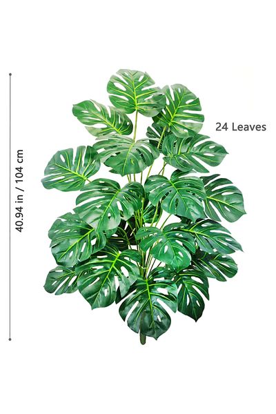 Choice SL-GBY-24Y-104-T13 40-103cm /40.5in Artificial Monstera Plants Fake Palm Tree Plastic Turtle Leaves