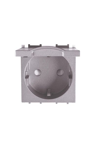 PANASONIC SCHUKO Socket with Cap Modular Anthracite 2M