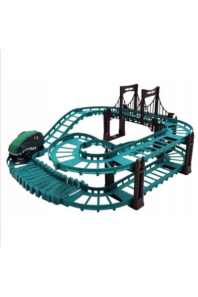 dalimag Interactive toy dino truck, 38 pieces, electric dinosaur cars, race track for children,