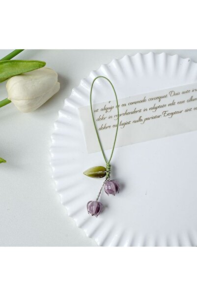 Choice1 أخرى أرجوانية 1 قطعة زهرة توليب أشرطة الهاتف المحمول سحر لطيف ل iPhon...