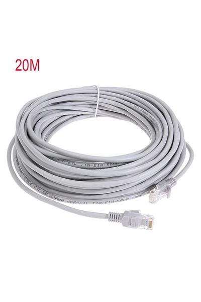 Choice كابل إيثرنت دي ألتا فيلوسيداد Cat5e RJ45 بطول 20 متر كابل De Red LAN Enrutador De Ordenador سلك التصحيح، 0