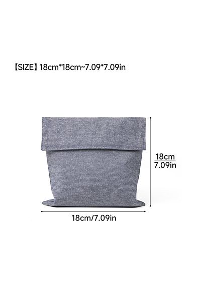 Choice Grey Reusable Sandwich Storage Bag TPU Lining Velcro Snack Bags for Kids Washable Waterproof Food-Sa