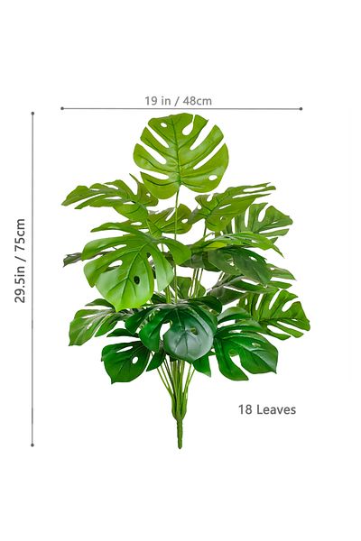 Choice GBY5-18Y-X-75-T13 40-103cm /40.5in Artificial Monstera Plants Fake Palm Tree Plastic Turtle Leaves G