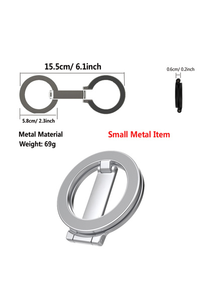 Choice حامل هاتف مغناطيسي مزدوج الجوانب من المعدن الفضي لحامل Magsafe العالمي...