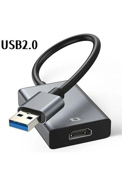 Choice محول USB 2.0 عالي الدقة من USB إلى HDMI بدقة 1080 بكسل وتردد 60 هرتز، محول USB 3.0 إلى HDMI متوافق مع محول USB خارجي V