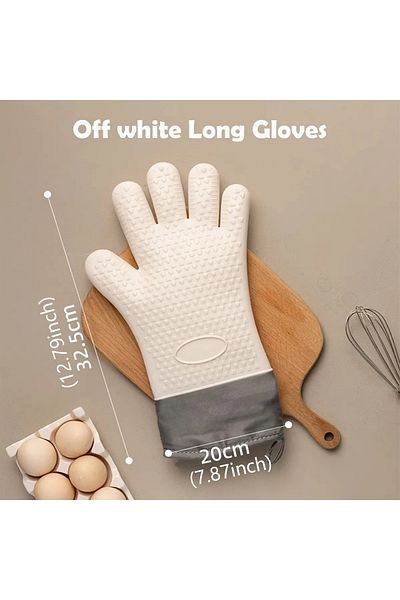 Choice WSB0173021 Anti-scald Thickened Silicone Gloves Heat Resistant Microwave Oven Baking Gloves BBQ Glov