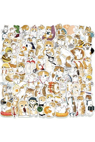 Choice 64PCS 64PCS Cute Cats Animal Cartoon Stickers Funny Decals DIY Phone S...