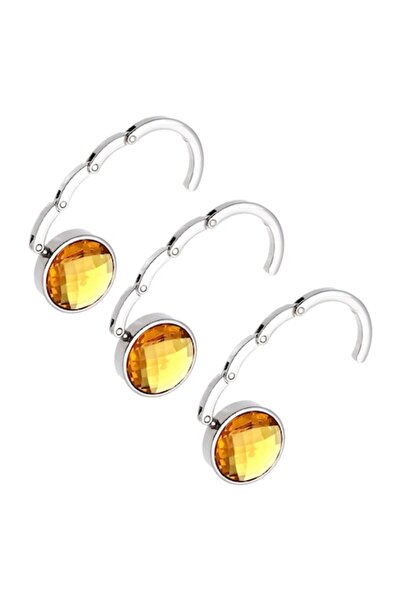 dalimag Σετ 3 γάντζων για τσάντα χειρός, καφέ, μεταλλικό, Dalimag, 8 cm