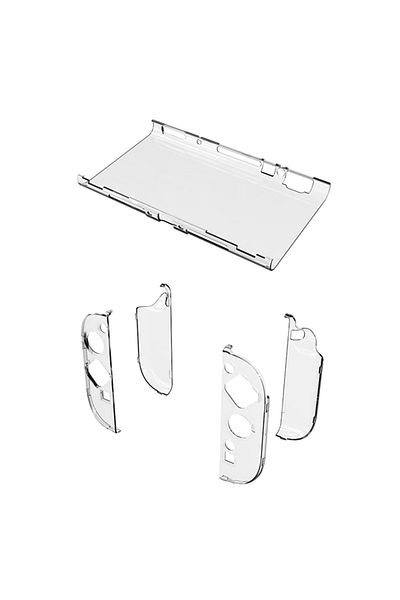 ALLOYSEED Transparent Clear PC Hard Case for Switch 2 Split Protective Case Cover Anti-fall Protective Sleeve