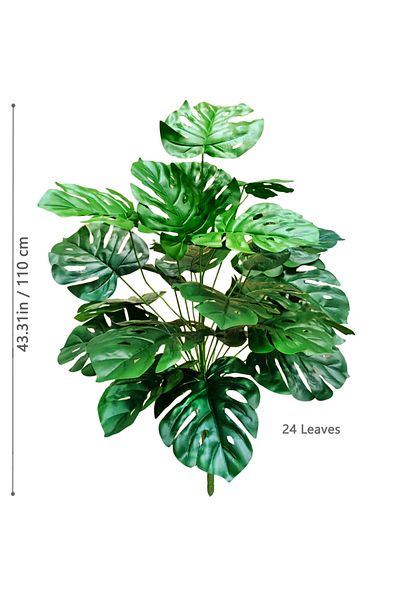 Choice GBY6-24Y-D-110-T13 40-103cm /40.5in Artificial Monstera Plants Fake Palm Tree Plastic Turtle Leaves