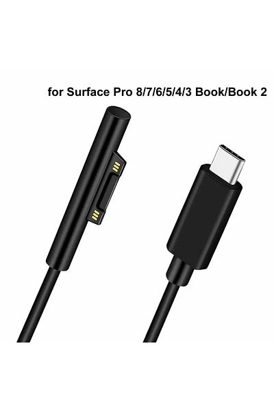 Choice 1.5 متر 150 سم PVC 15 فولت 3 أمبير من النوع C محول شاحن USB C كابل شحن PD لـ Microsoft Surf
