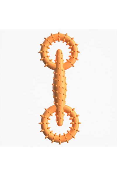 Choice Orange Dog Pull Ring Puppy Chewing Toy Indestructible Pet Pull Ring Toys Interactive Puppy Chew Toy
