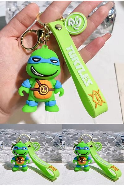 Wolawood Ninja Turtles Keychain Cute Figured Silicone Bag Ornament Colorful Accessory Gift Character