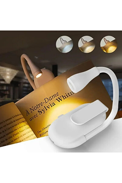 XIWANGFIRE ضوء أبيض X-15 LED مصباح كتاب قابل لإعادة الشحن عبر USB مصباح قراءة...