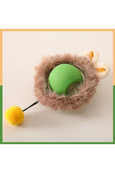 Choice green Smart Interactive Cat Toys Ball Fast Rolling in Pouch Hide and Seek Kitten Toy Motion Activate