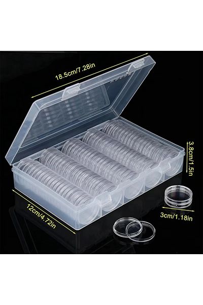 Choice 30mm 27Mm/30Mm Transparent Coin Cases Coins Storage Capsules Protection Box Container Holder Coin Co