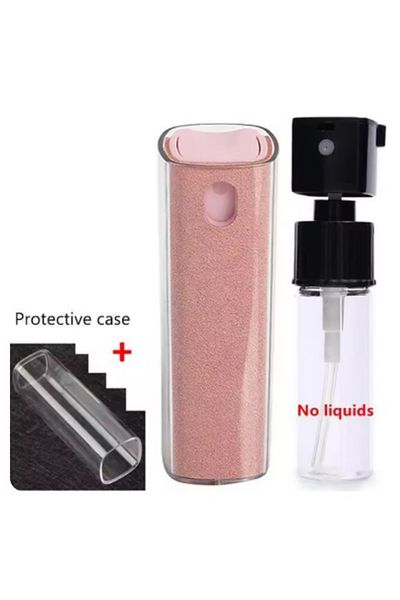 Choice Pink - No Liquid 2 in 1 Microfiber Screen Cleaner Spray Bottle Mobile Phone Tablet Computer Microfib