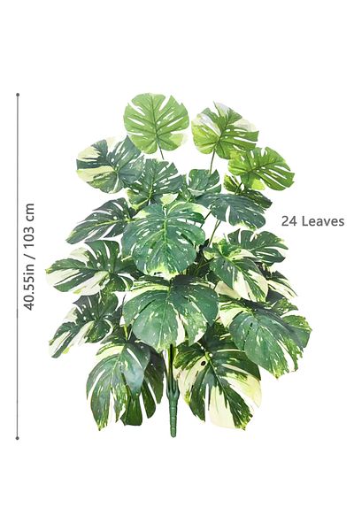 Choice H-GBY-22Y-103-T13 40-103cm /40.5in Artificial Monstera Plants Fake Palm Tree Plastic Turtle Leaves G