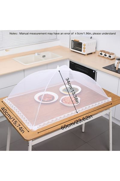 Choice WHITE Large pop-up white mesh food cover tent - foldable and washable, suitable for outdoor picnics,