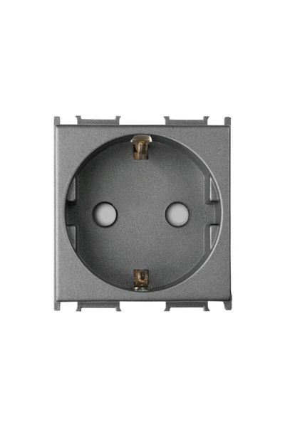 PANASONIC Socket SCHUKO with Child Protection Modular Smoky 2M