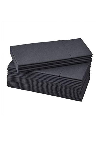 IKEA منديل موتاجا أسود 38×38 سم 25 قطعة