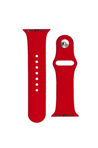 Hurtel Silikonowy pasek do zegarka Apple Watch 2-9/SE 38/40/41mm Silicone Strap APS czerwony