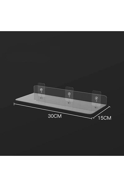 Choice L 30x15cm Clear Acrylic Wall Shelf Hanging Panel Perforated Bathroom Toilet Kitchen Storage Rack Ac