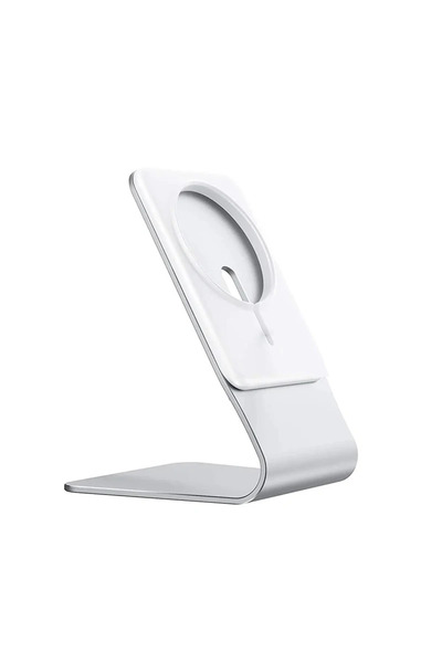 Vikefon حامل هاتف محمول على سطح المكتب مصنوع من الألومنيوم وقاعدة شحن Magsafe لأجهزة iPhone 16/15/14/13/1.