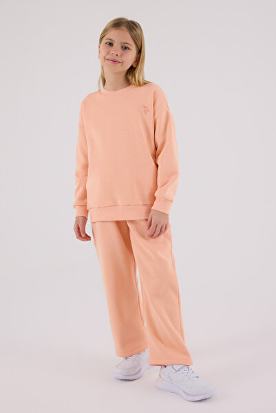 U.S. Polo Assn. Lisanslı Kız Çocuk Alt Üst 2 Parça Eşofman Takımı