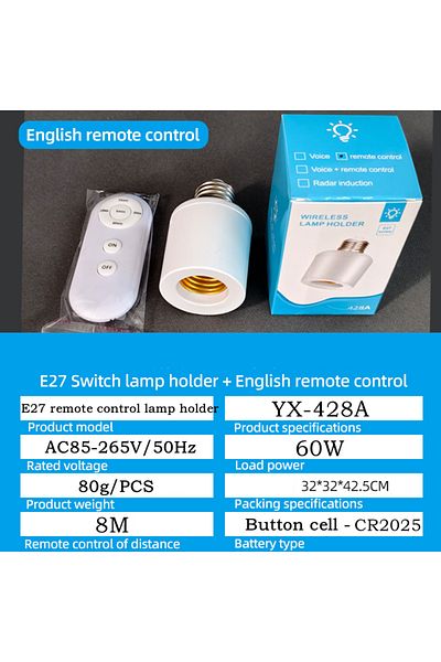 Choice AC85V-265V E27 E27 60W Wireless Remote Control Smart Timer Switch Lamp Holder 110V 220V House Multi