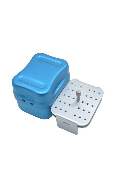 Choice blue F062 Dental Box 30 Points Endo Files Holder Disinfection Metal Autoclave Sterilizer Case Burs