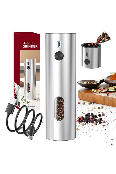 Choice KYMQ-67A USB Rechargeable Automatic Pepper Grinder Salt And Pepper Mill Adjustable Coarseness Spice