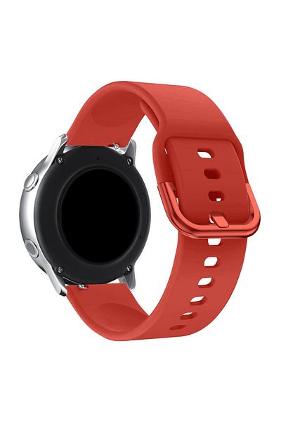 APGO Uniwersalny silikonowy pasek do smartwatcha Silicone Strap TYS szer. 20mm czerwony