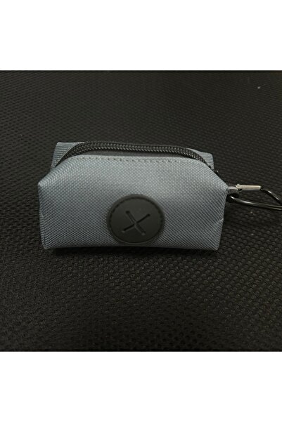 Choice3 grey Canvas Dog Poop Bag Holder, Outdoor Pet Waste Bag Dispenser with Carabiner Clip, Animal Waste C