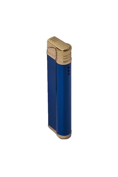 dalimag Metal Gas Windproof Lighter, Robotic Slim Model, Refillable, Blue,