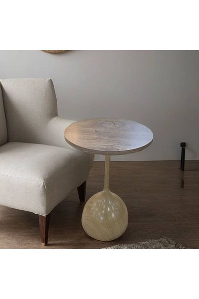 DEC22 Single wooden serving table, size 55*40*40 cm