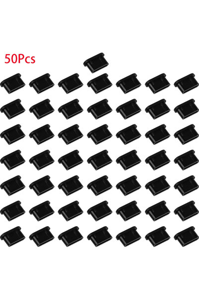 Choice أسود 50 قطعة 50 قطعة/25/10/5 قطع سدادة غبار متينة محمولة من النوع C وا...