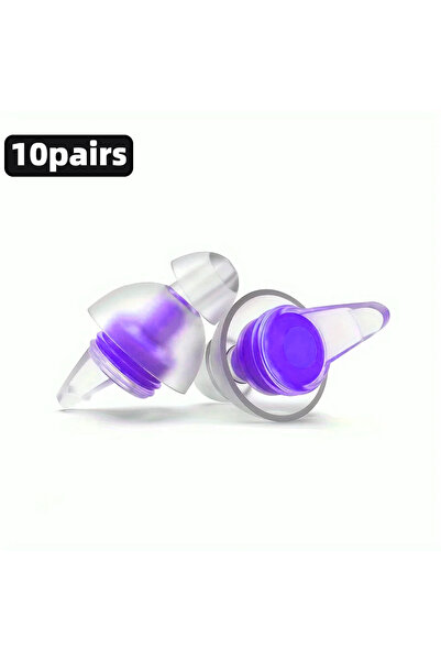 Choice 10 أزواج من سدادات الأذن الأرجوانية HUAK عالية الدقة للحفلات الموسيقية...