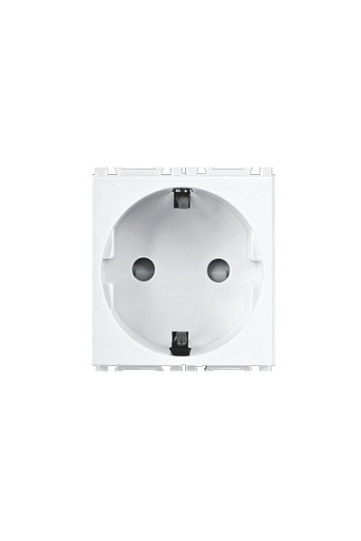 PANASONIC SCHUKO Modular Socket with Child Protection White 2M