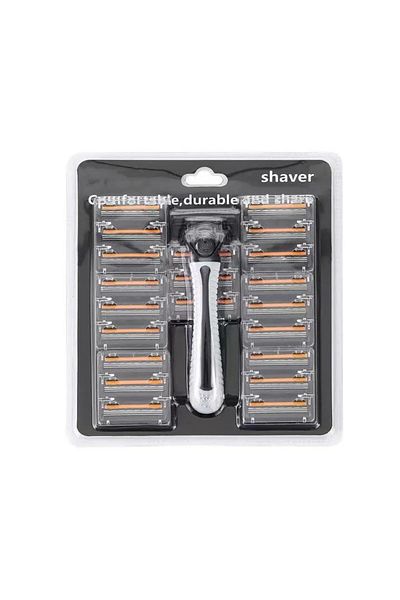 Choice 21heads Shaver Brand New Design Men Razor Shaving Three Layer Shaver Reusable Razor Imported Blade M