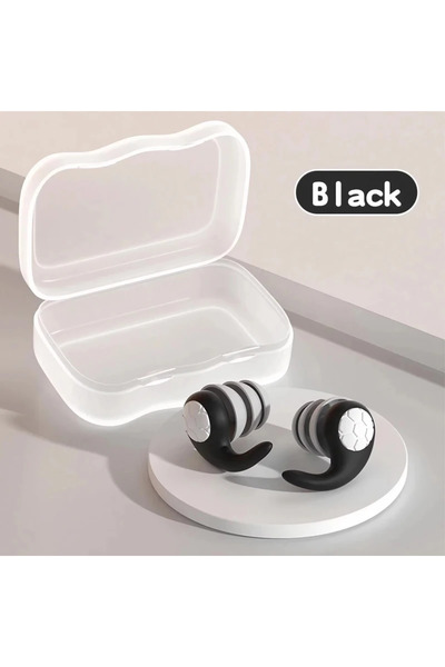 Choice زوج واحد من سدادات الأذن الناعمة المصنوعة من السيليكون باللون الأسود -...