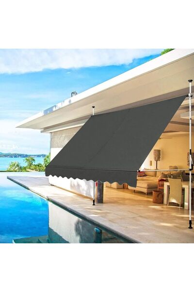 Magnotto Balkon Teras Tente Çadır Gölgelik Teleskopik Açılır Kapanır Katlanır Tente Bahçe Villa Kafe Restoran Dükkan İşyeri Lokanta Tentesi 250x130 cm