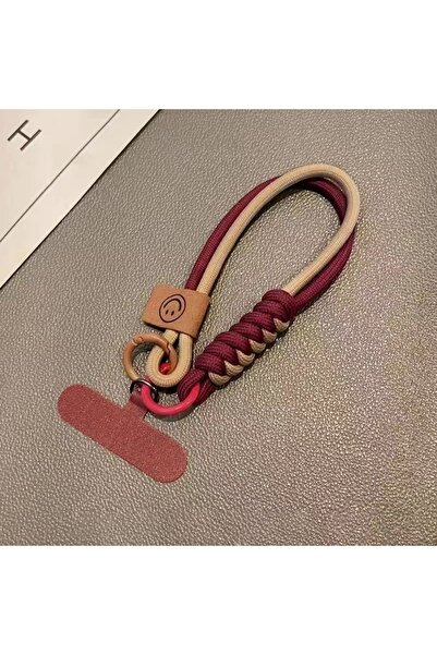 Choice Other Red and Camel 1Pc Collision Color Woven Phone Case Universal Han...