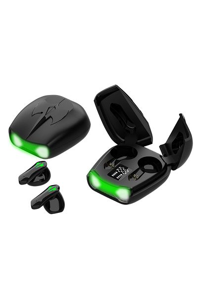 Choice Black KS35 Pro Scissor-Door Bluetooth Headphones TWS Wireless Gaming Earbuds with LED Display Low La
